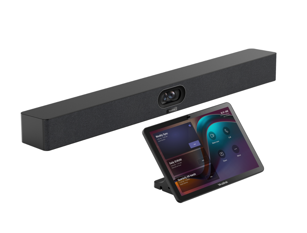Yealink MeetingBar A40 (Up to 12 people) Microsoft Teams and Zoom Rooms on Android, Small to Medium Room, CTP25 Touch Console with Sharing and BYOD