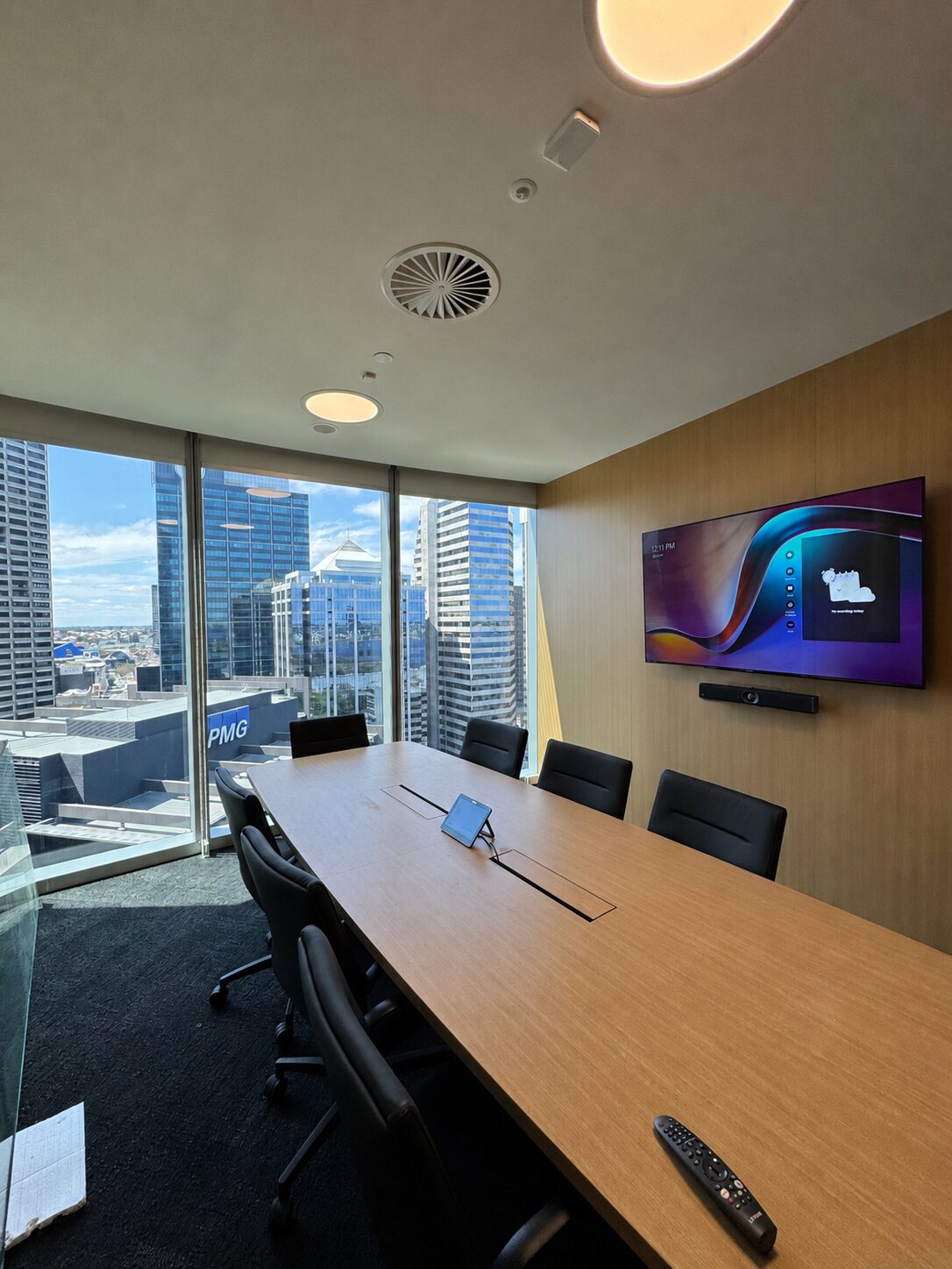 Network and meeting-room project planning for Perth installation