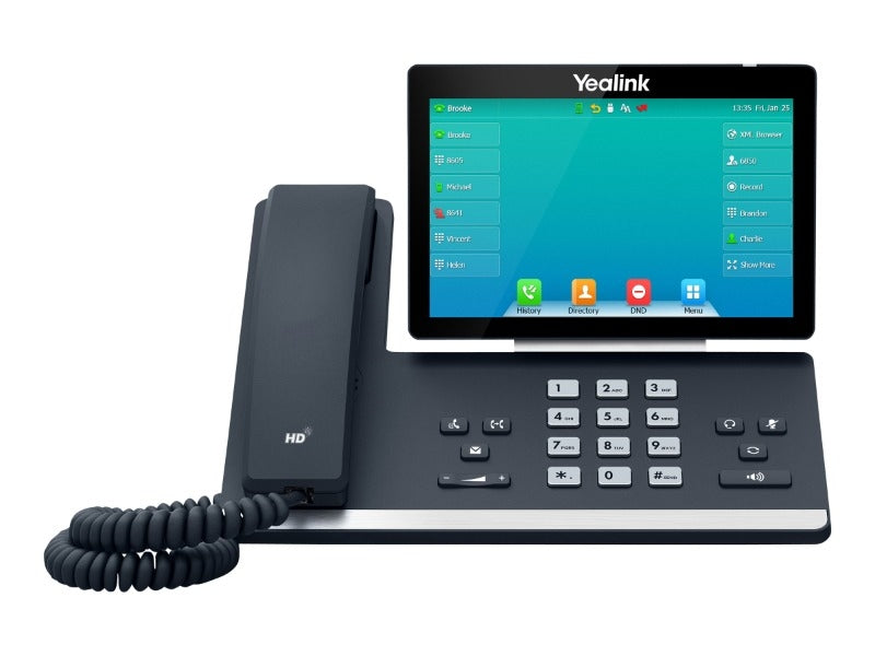 Yealink (SIP-T57W) 16 LINE IP Phone WITH Handset,bluetooth AND WIFI,7" LCD Screen